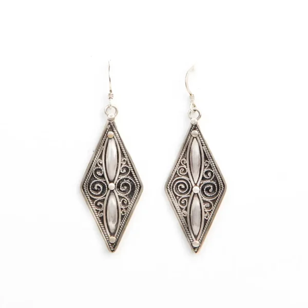 Elegance Tazoughert Silver Earrings – Jouhra
