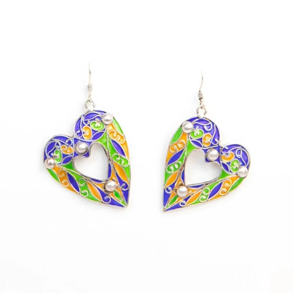 The Heart Tazoughert Silver Earrings – Jouhra