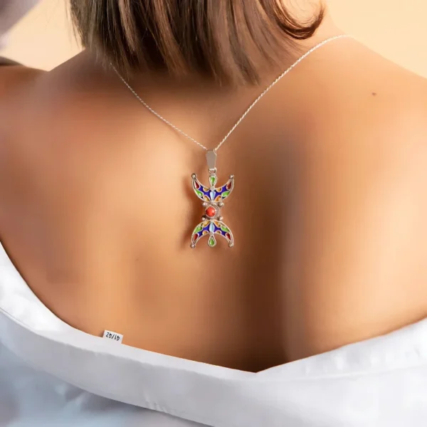 Desert Rain Tazoughert Silver Necklace - Jouhra