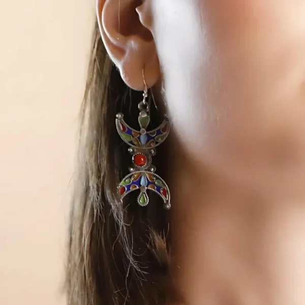 The Desert Rain Tazoughert Silver Earrings – Jouhra
