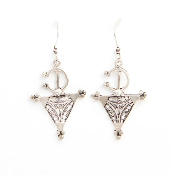 The Sacred Symbols Tazoughert Silver Earrings – Jouhra