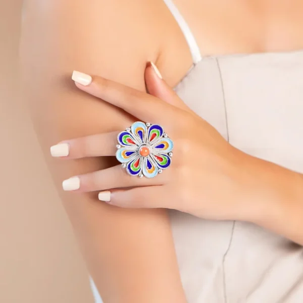 Heritage Tin Hinan Silver Ring - Jouhra